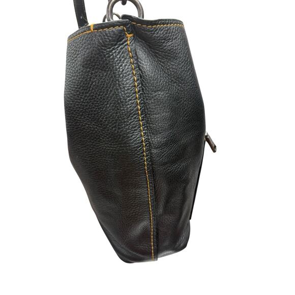 COACH 1941 Duffle Bag in Black Pebble Leather Crossbody Satchel No DF-50115 - Picture 11 of 16